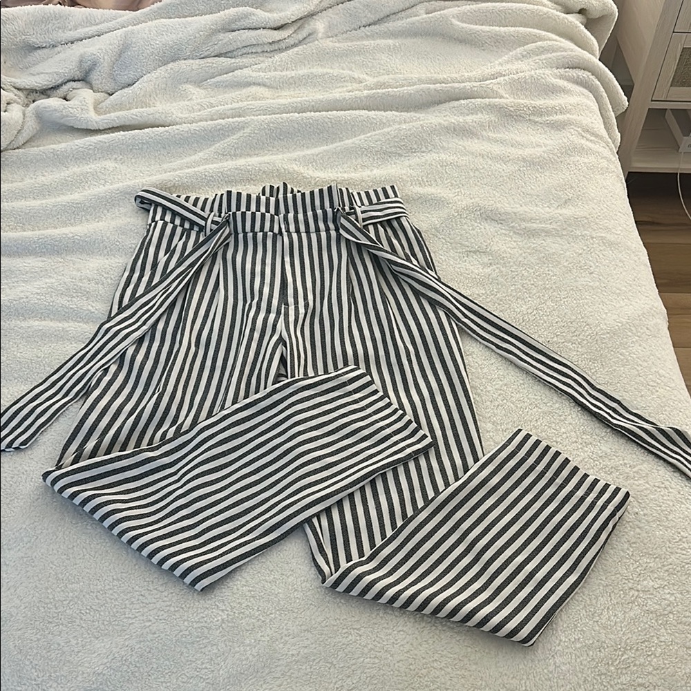 Striped Black and White Pants